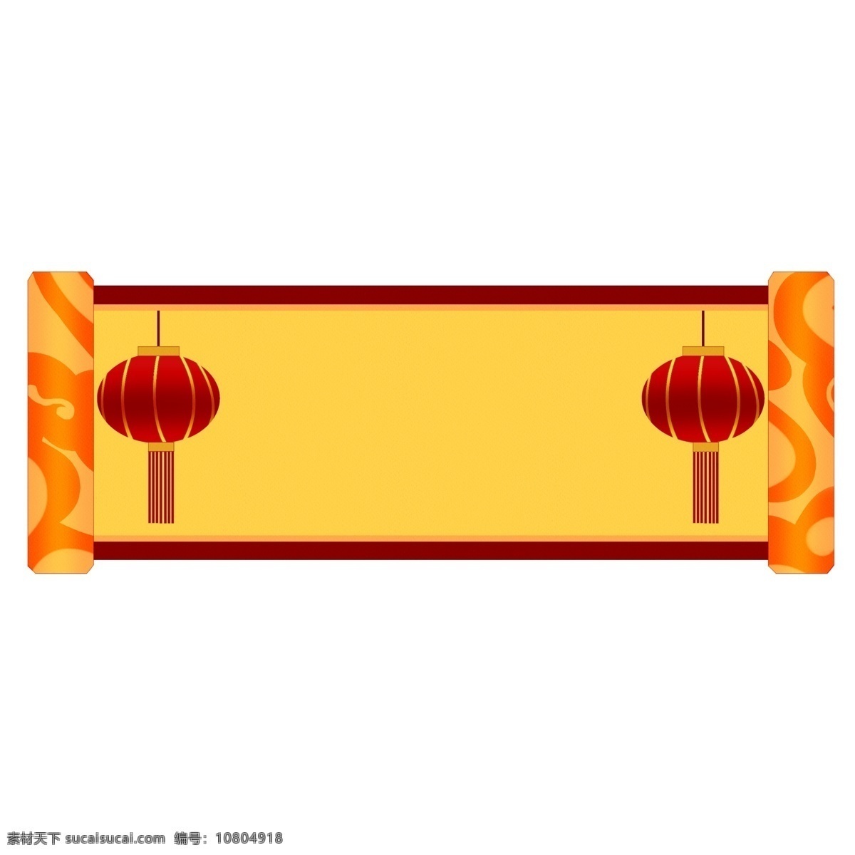 新年 红色 灯笼 边框 手绘卷轴边框 新年边框 手绘边框 灯笼边框 边框纹理 中国风边框 红色灯笼边框