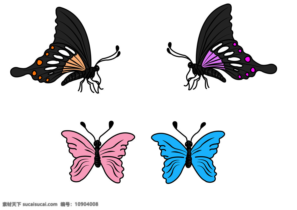 原创手绘蝴蝶png素材素材图片下载-素材编号10904008-素材天下图库