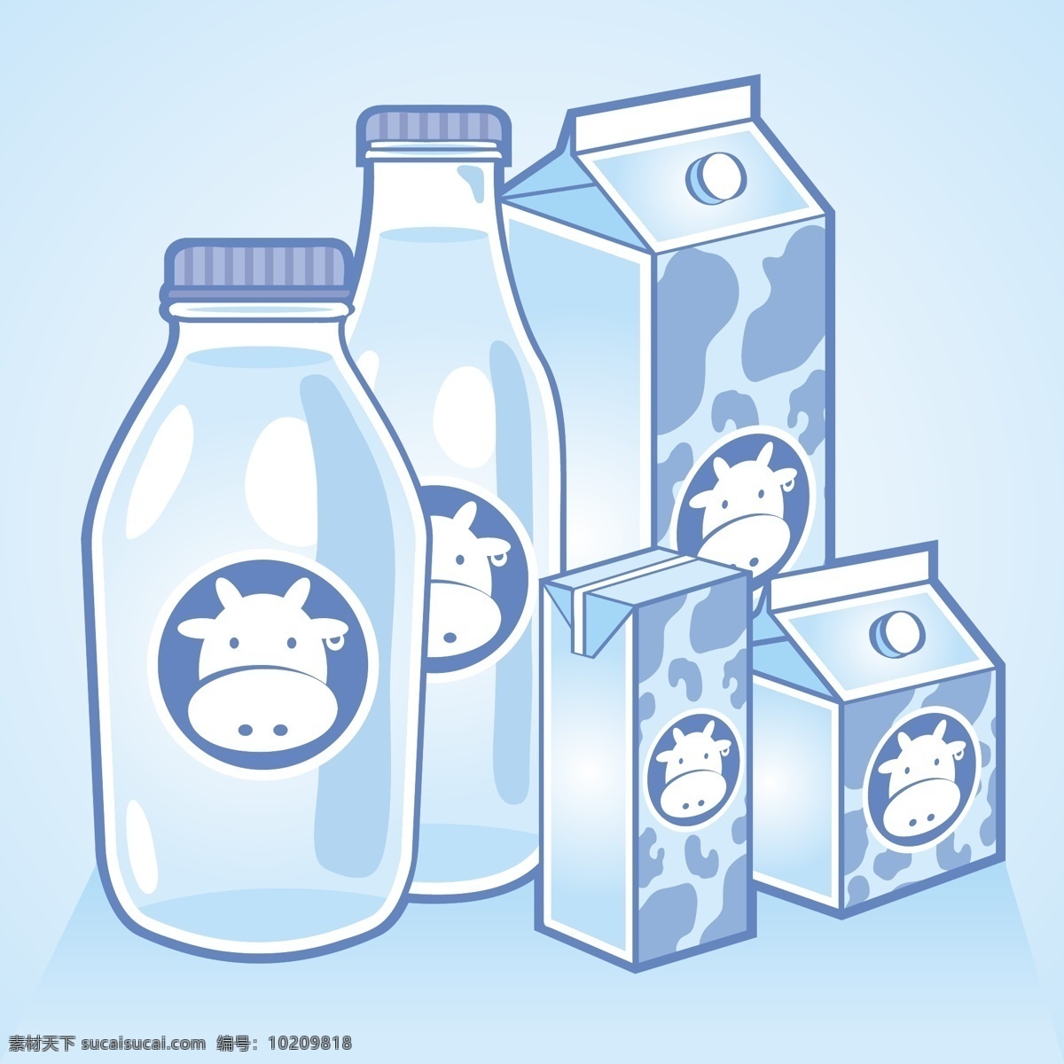 牛奶矢量素材 装饰 标识 高清 源文件 牛奶 瓶子 装饰图案 设计元素 广告装饰图案