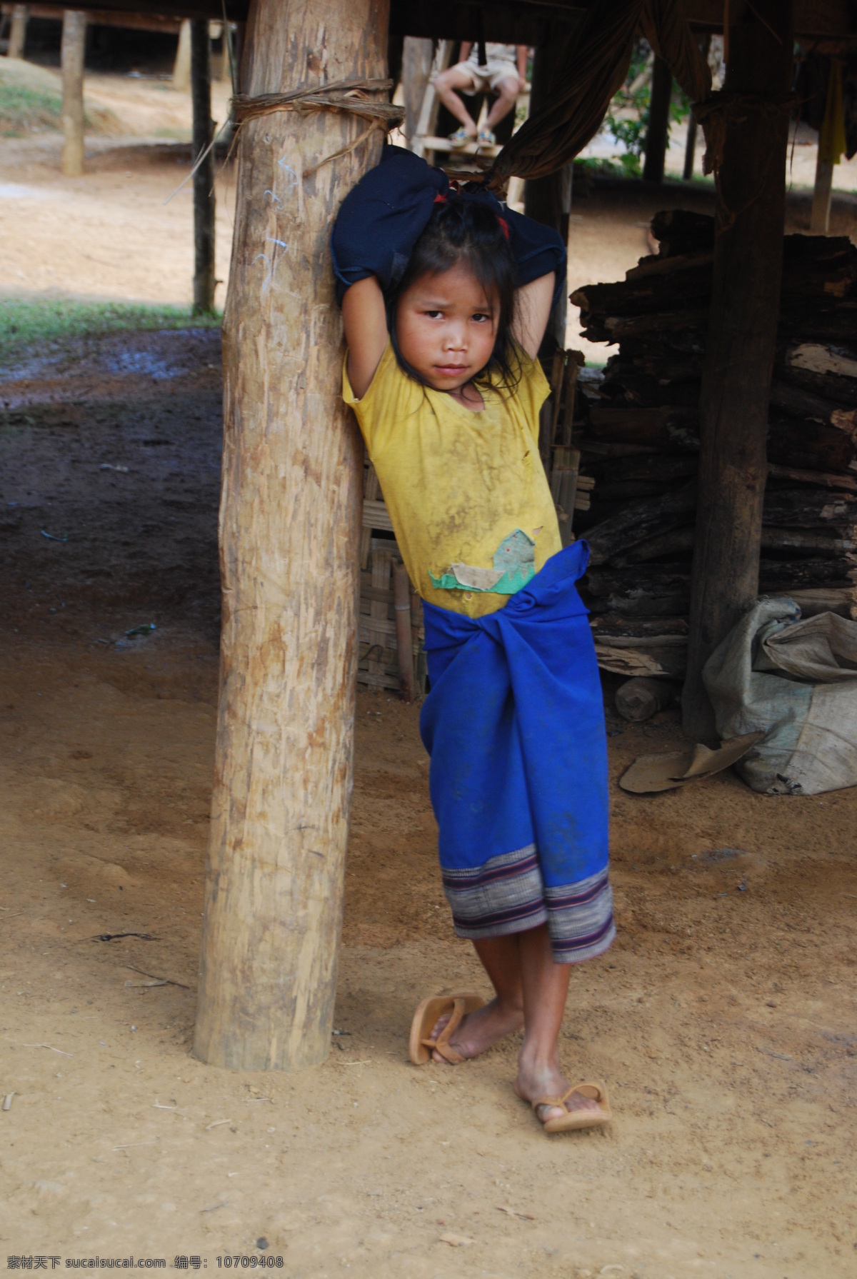 寮国女孩 儿童 小孩 东南亚人 人物图库 儿童幼儿 摄影图库