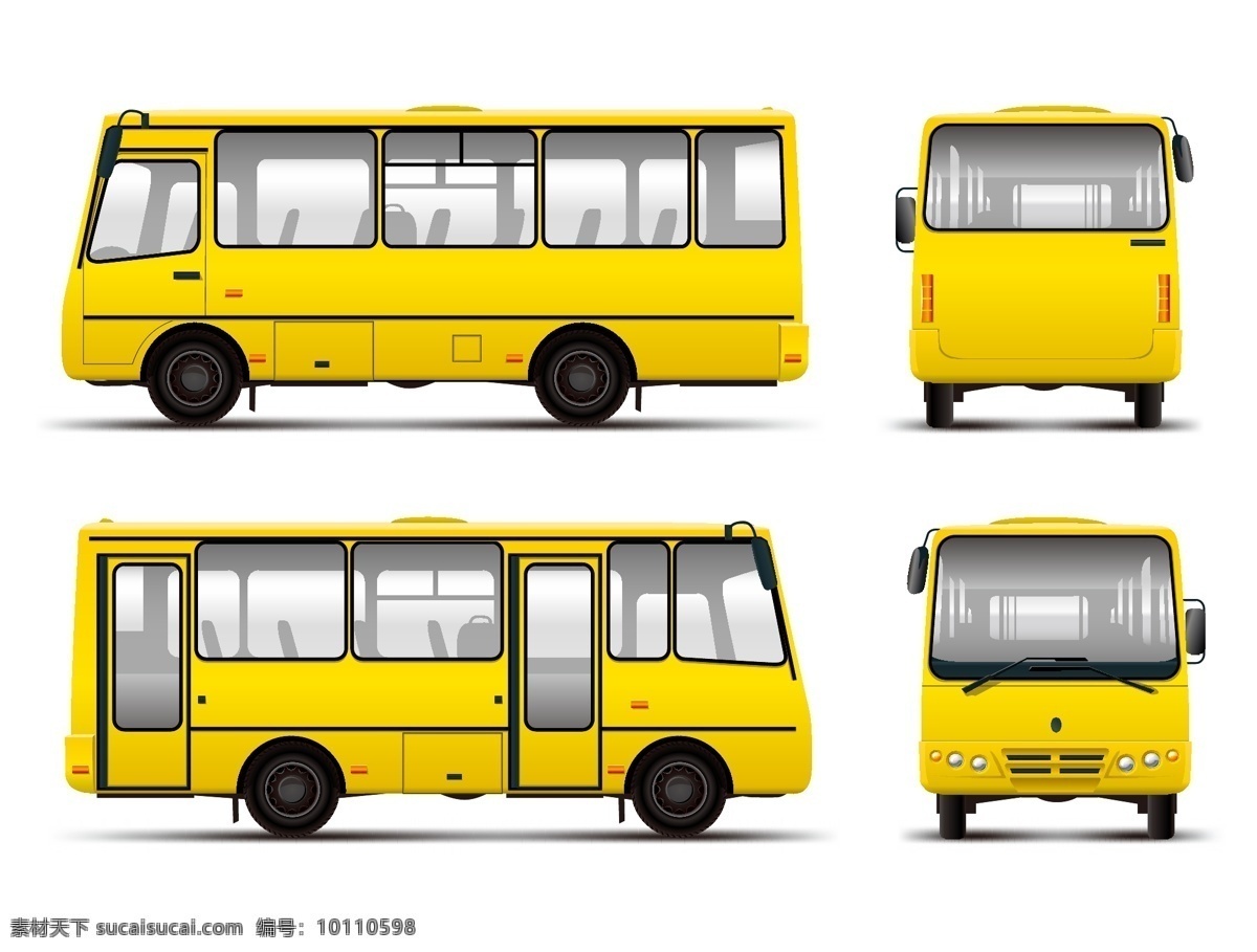 黄色巴士 巴士 大巴 公交车 校车 矢量汽车 汽车 矢量巴士 现代科技 交通工具