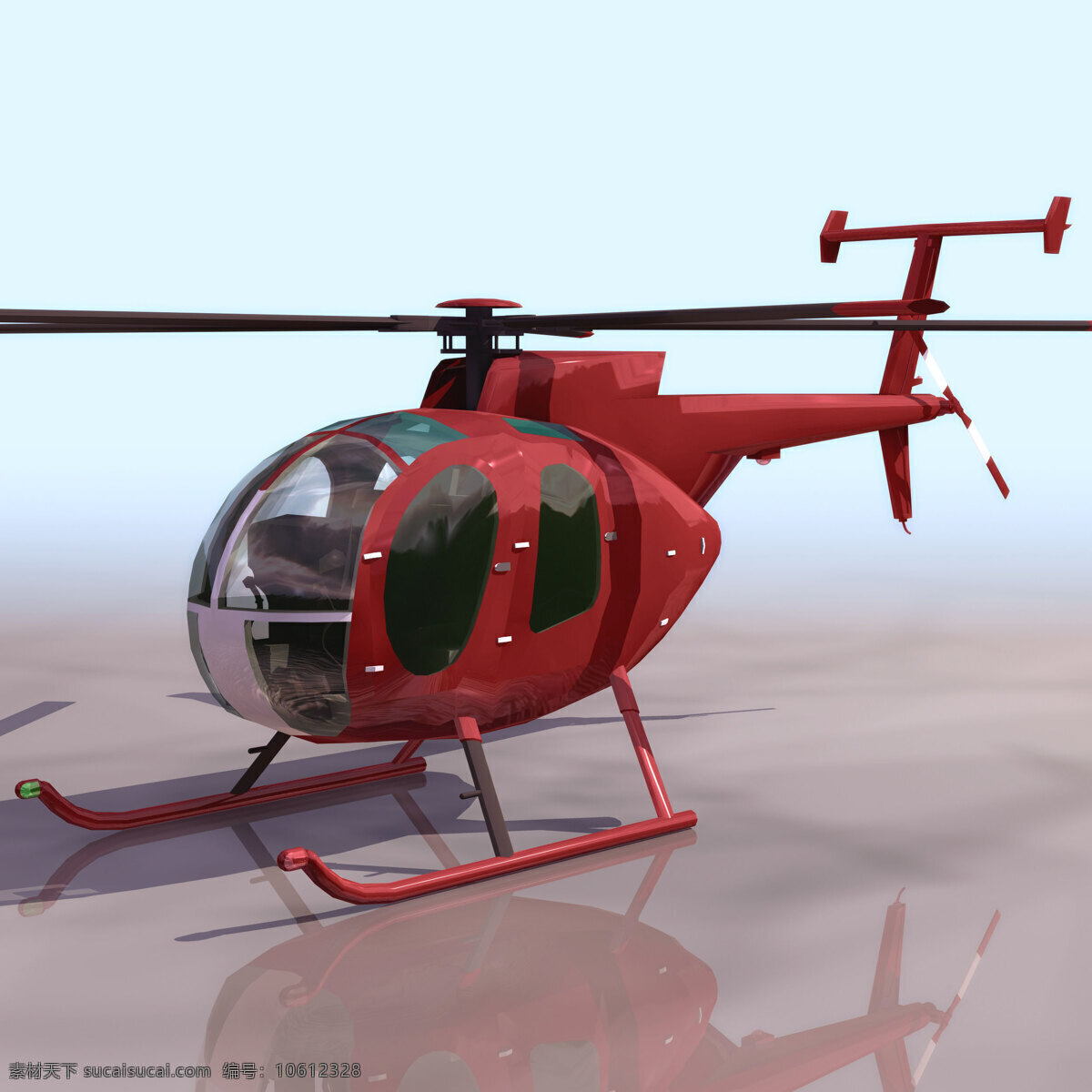 小型 直升机 模型 观光 航拍飞机 民用 3d模型素材 其他3d模型