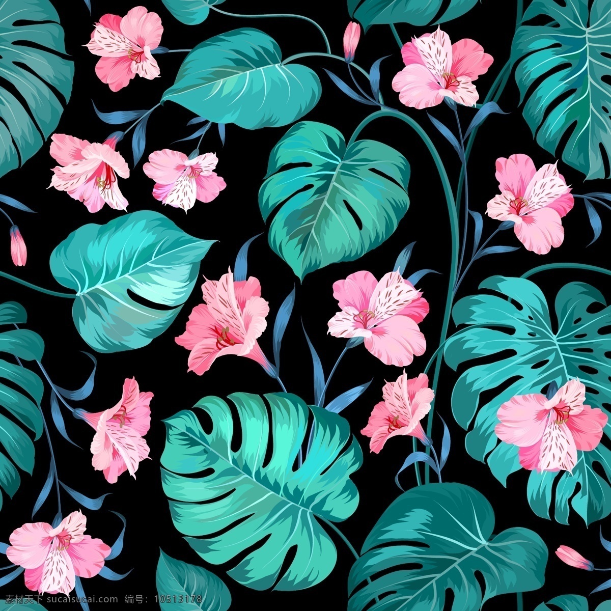 绿色 花朵 无缝 背景 图 矢量图 唯美背景 矢量素材 背景图下载 矢量背景图 无缝背景图 复古 花纹 矢量 夏季清新 花纹背景图 时尚花纹 固定背景