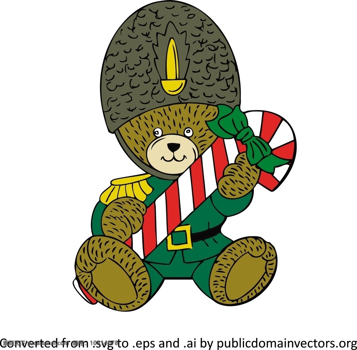 圣诞 警卫 熊 向量 哺乳动物 动物 公共 假日 剪贴画 圣诞节 糖果 蔗糖 剪辑 艺术 域 均匀 svg 矢量图 生物世界
