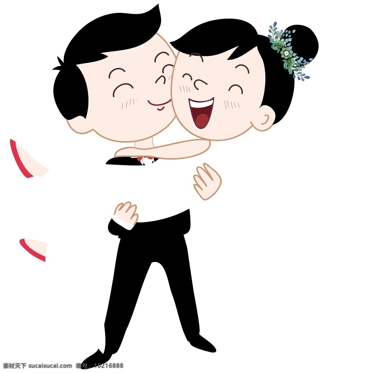 抱 拍 结婚照 恋人 矢量 免 抠 元素 卡通的 手绘的 q的 可爱的 婚纱 拍照 新娘 新郎 新婚 婚礼 结婚 爱情 浪漫