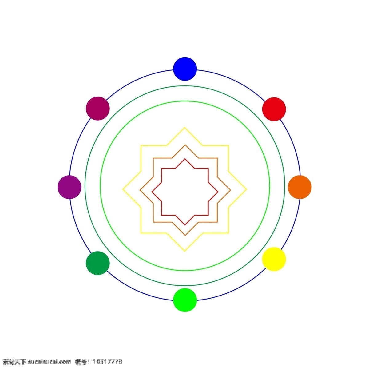 创意 圆圈 演示 图标 不规则图形 紫色 黄色 绿色 蓝色 红色 卡用手绘 创意设计 唯美 可爱