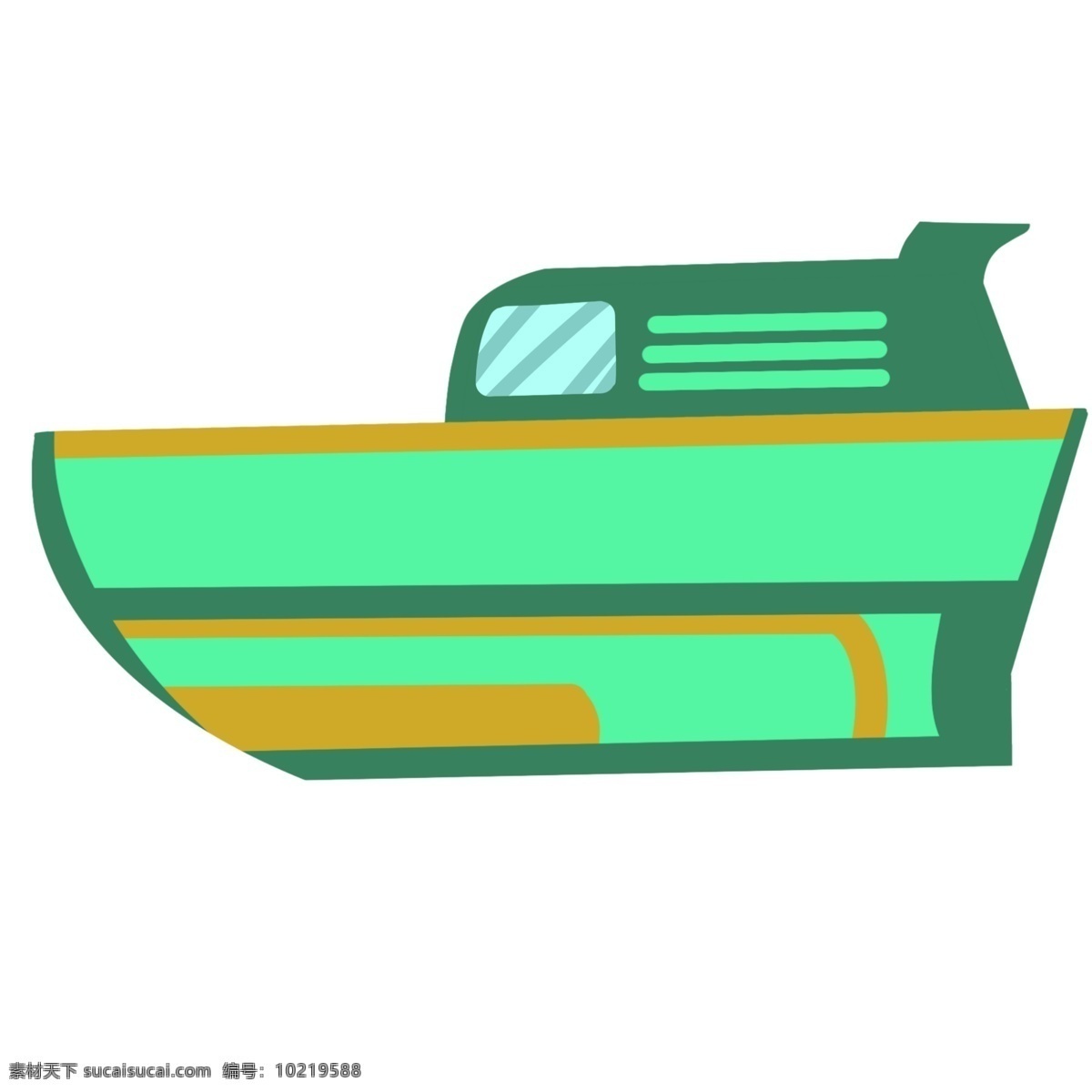 绿色 交通 轮船 插画 绿色的轮船 卡通插画 交通工具 运输工具 交通插画 运输器具 军事的轮船