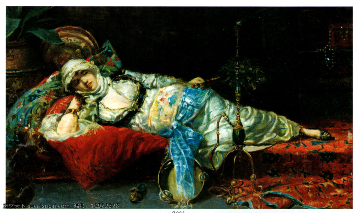 吉卜赛 女郎 红地毯 绘画书法 文化艺术 油画 吉卜赛女郎 吉普赛 躺着 装饰素材