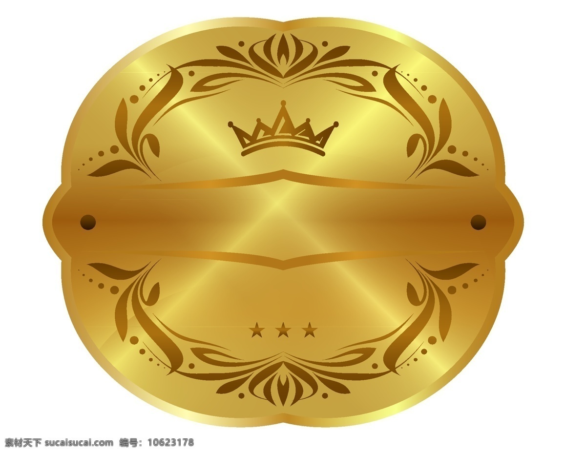 卡通 金色 皇冠 图标 元素 华丽 花纹 图案 手绘 复古 几何图标 ai元素 矢量元素