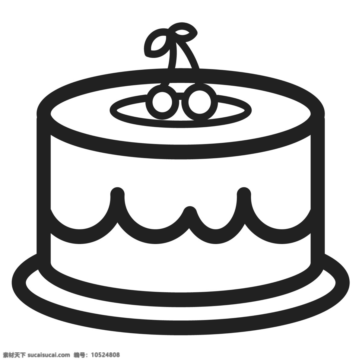 生日 的卡 通 蛋糕 糕点 过生日 主食 卡通主食 主食图标 中式美食 卡通美食