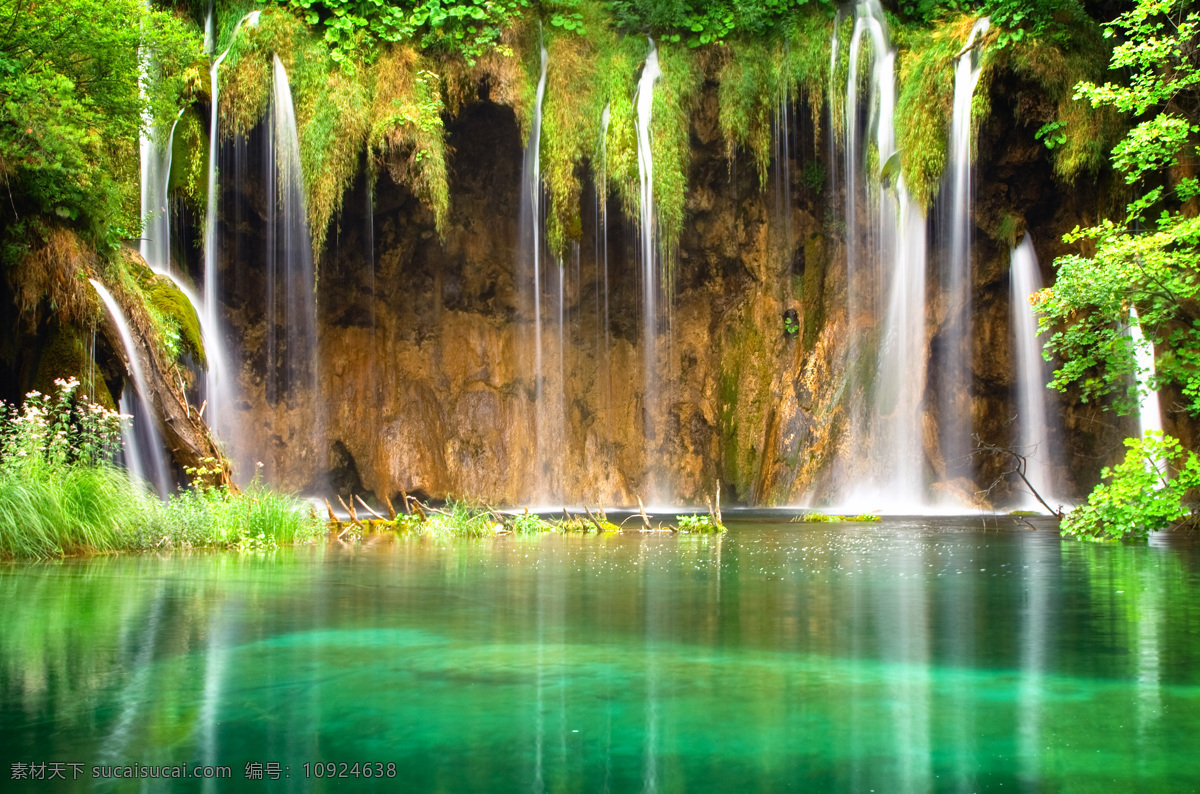 瀑布 风景 风景图片 瀑布风景图片 瀑布背景图片 风景素材图 水 生活 旅游餐饮