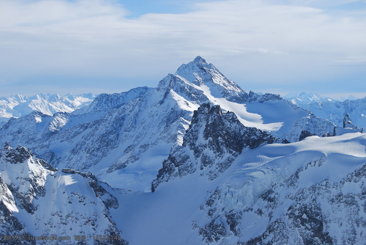 阿尔卑斯山 壮丽 雪山 顶峰 瑰丽 山水风景 自然景观