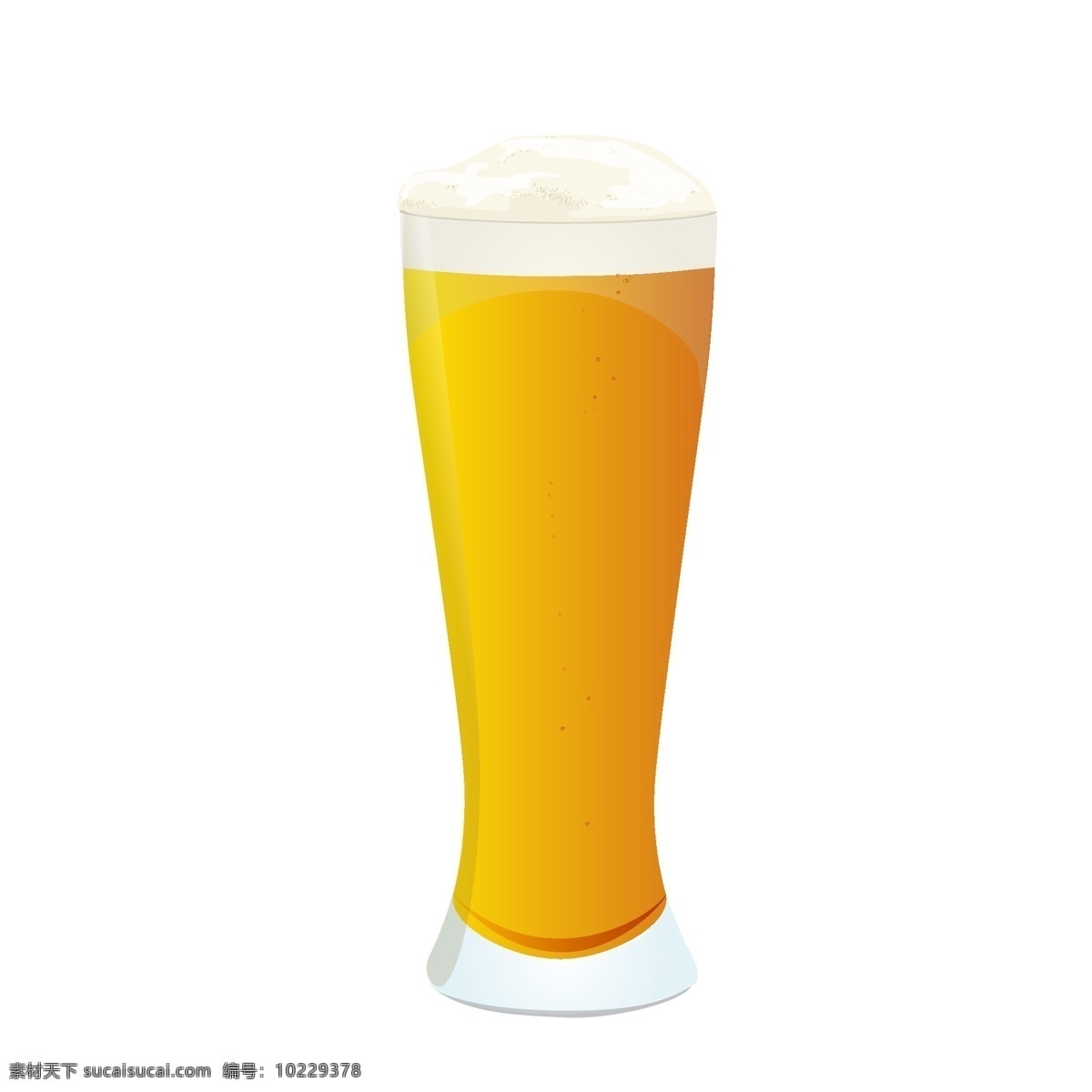 啤酒 扎啤 矢量 元素 黄色
