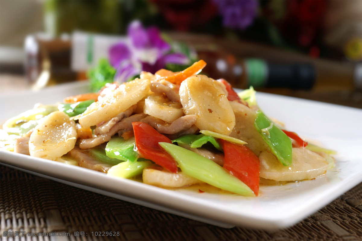 年糕炒玉兰片 美食 传统美食 餐饮美食 高清菜谱用图