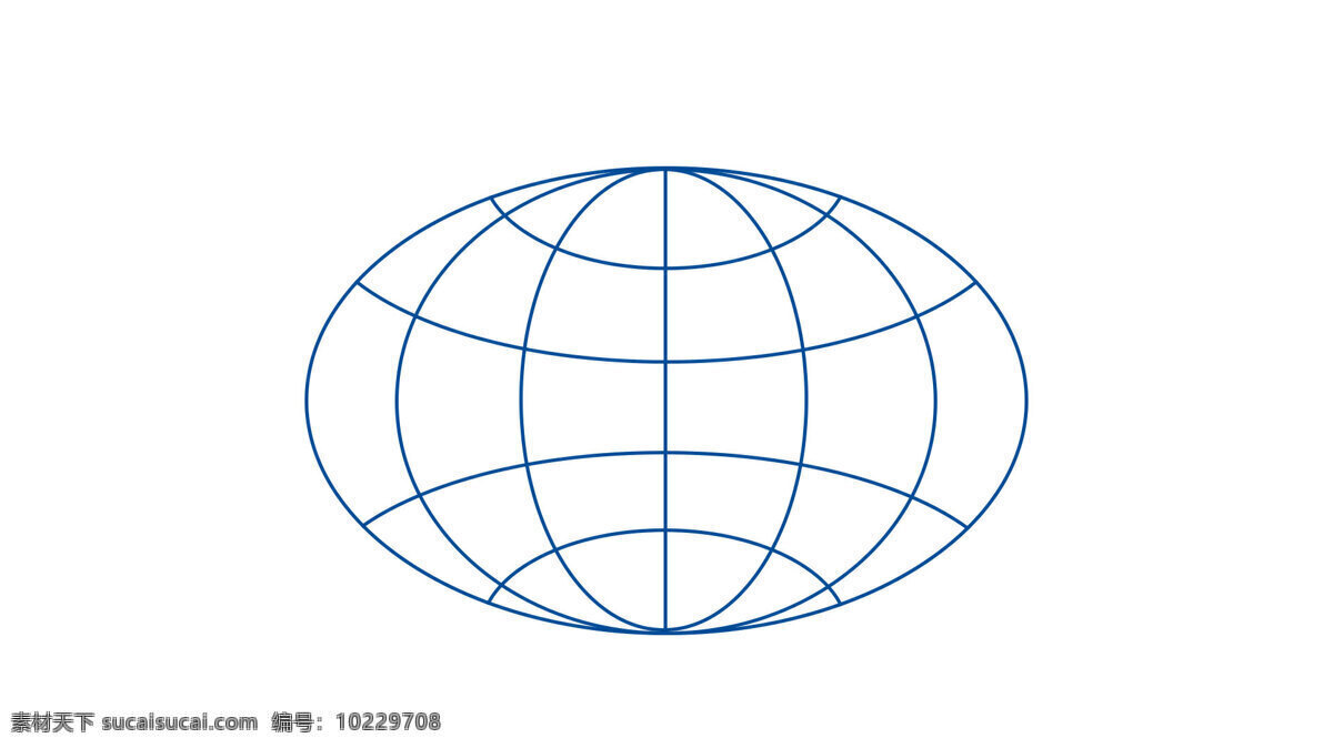 线条地球 线条 地球 蓝色 圆 地球仪 名片卡片