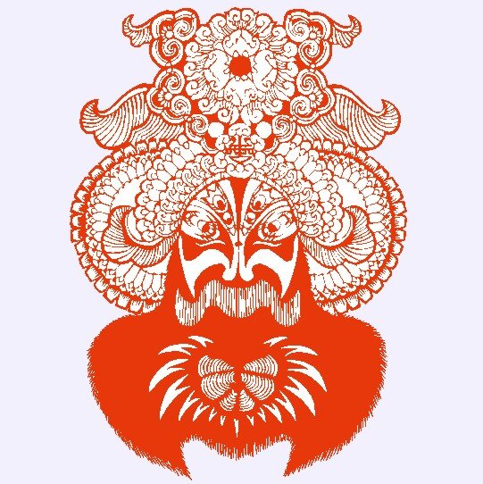 京剧人物剪纸 矢量 京剧人物 民俗剪纸 cdr12 设计素材 中华图典 矢量图库 白色