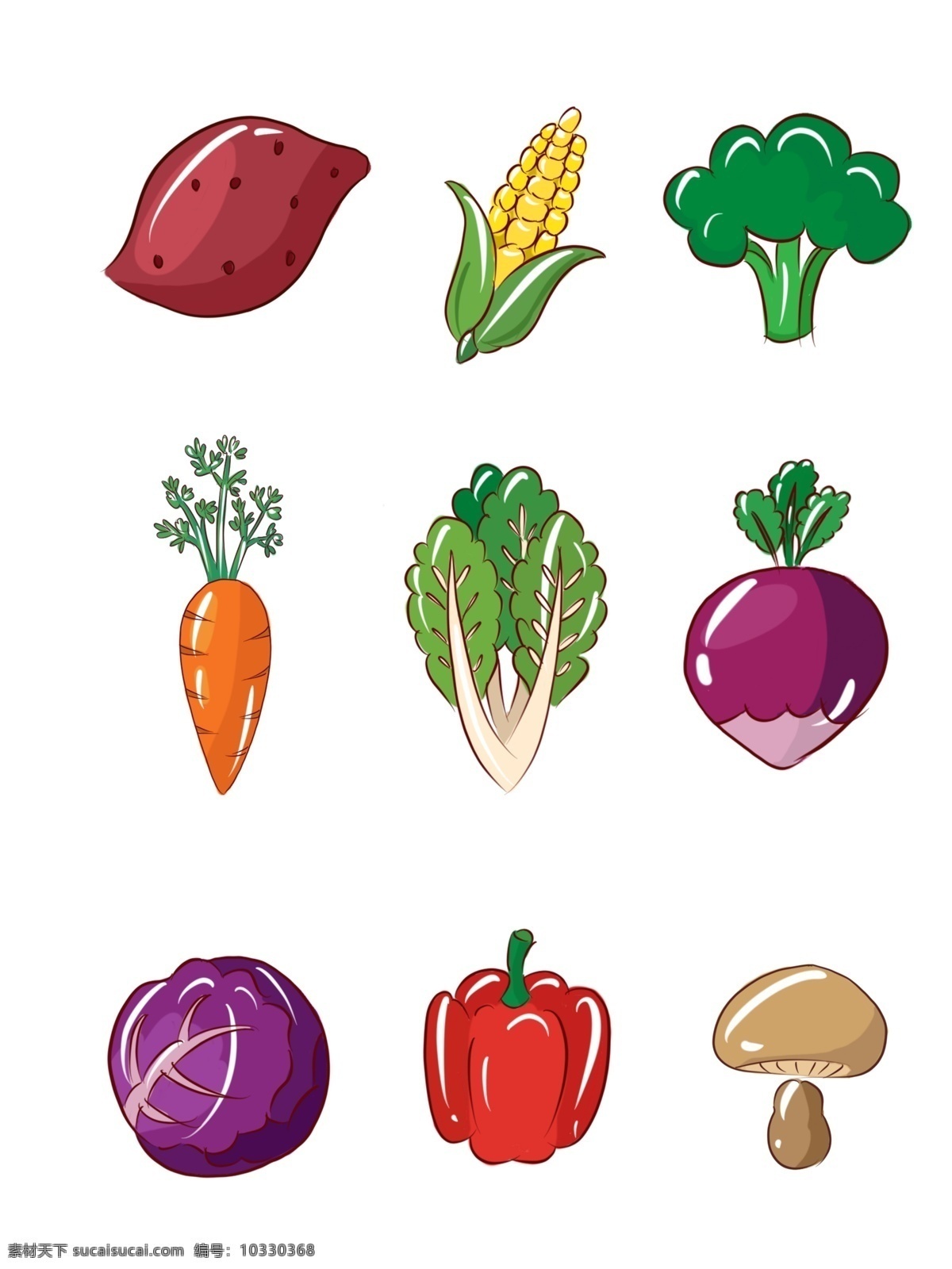简约 蔬果 手绘 卡通 蔬菜 小 元素 食物 卡通食物 手绘卡通 手绘食物 卡通蔬果 手绘蔬果