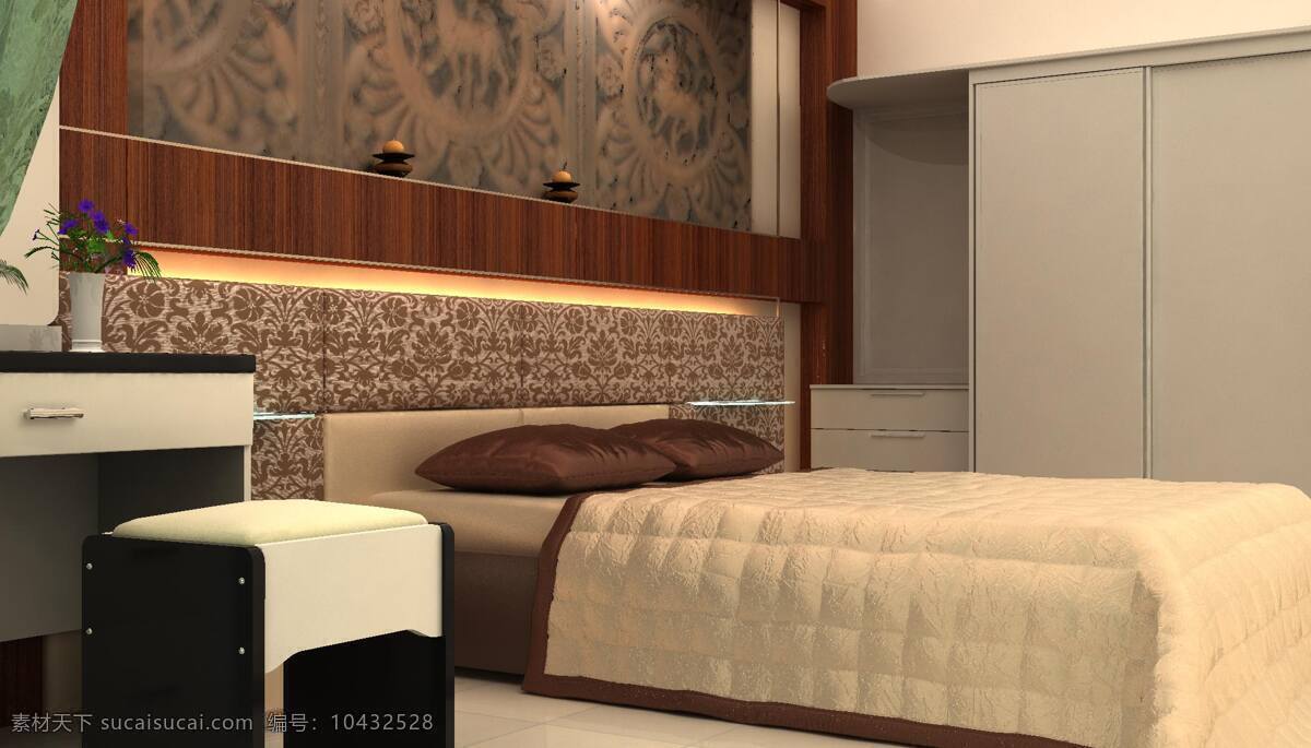 睡房 效果图 房间 室内设计 睡房设计 家居装饰素材