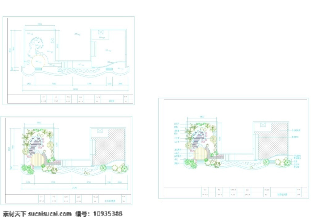 枫香 亭 别墅 景观设计 别墅景观 庭院设计 绿化设计 植物配置 施工图 dwg 白色