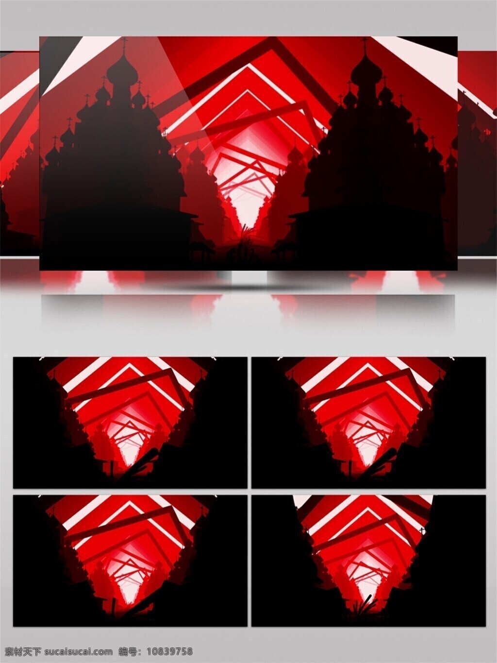 红色 水晶 方块 视频 光束 酒吧 酒吧舞台 渲染灯光