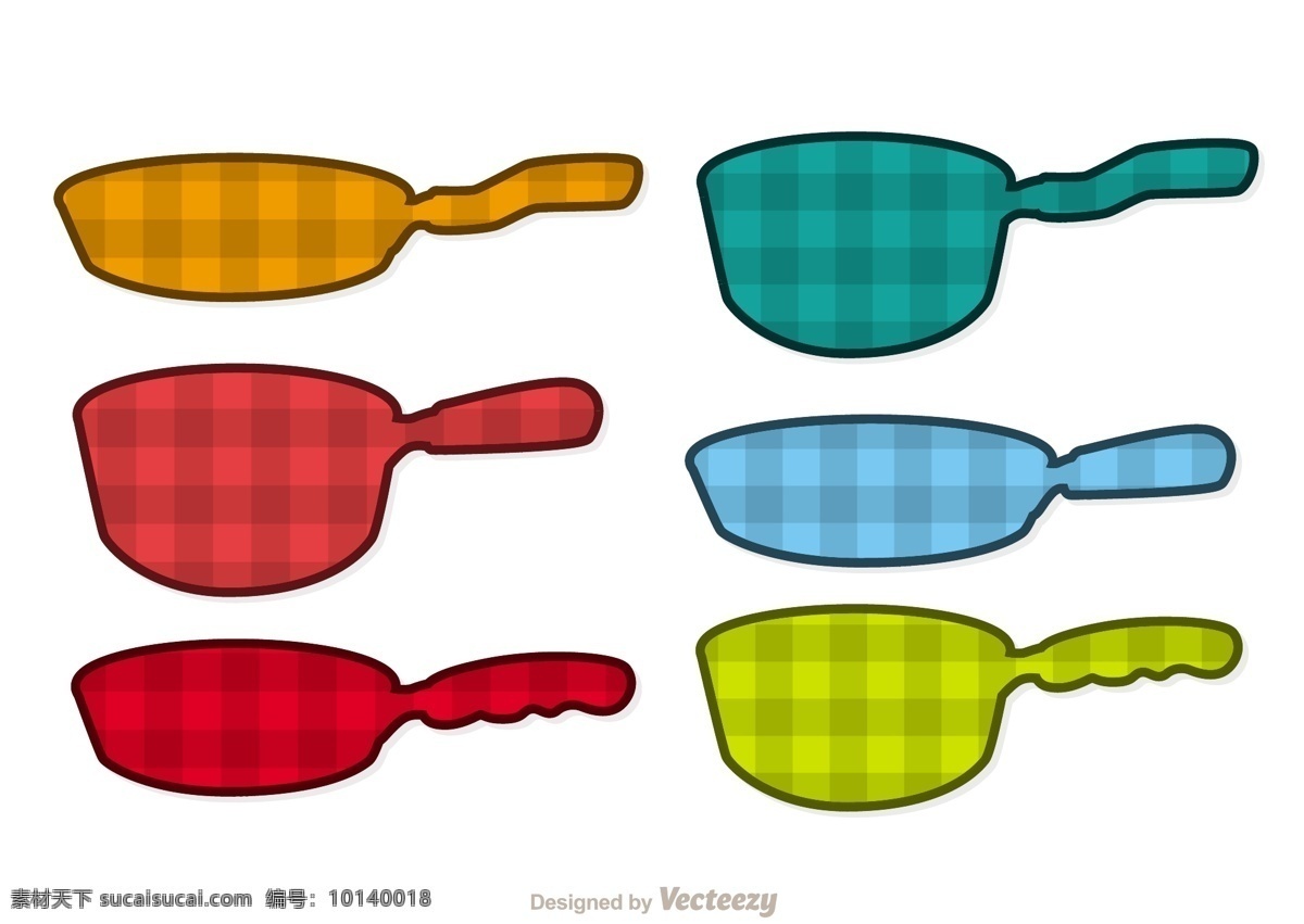 创意 锅子 设计图 彩色 红色 绿色 矢量 矢量图 其他矢量图