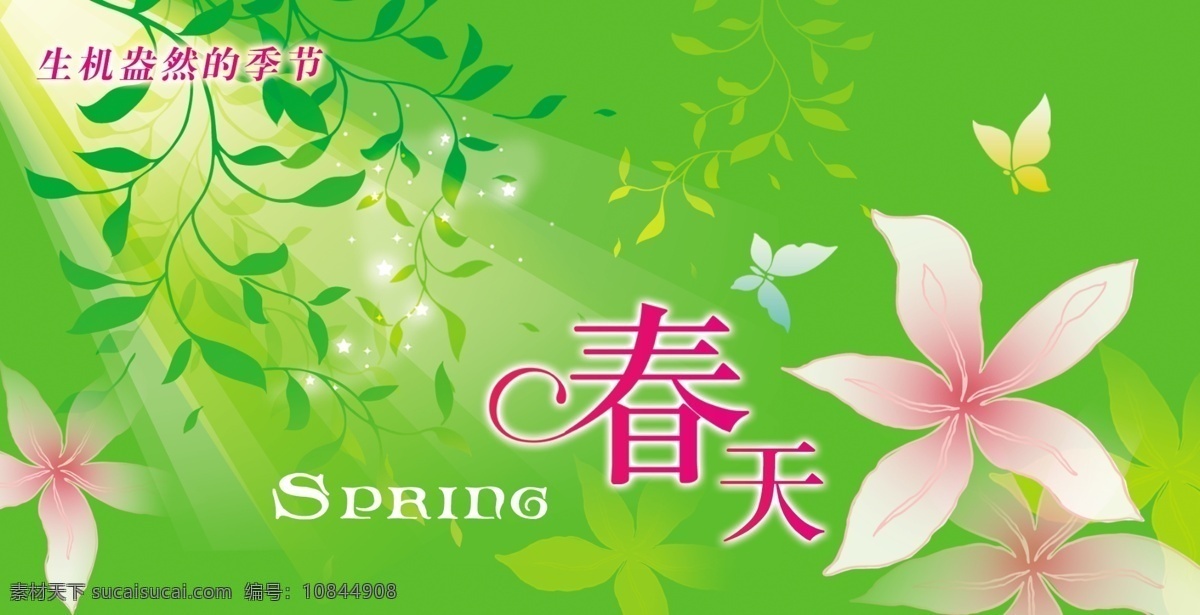 春季 春 春光 春天 冬季 广告设计模板 蝴蝶 花 柳叶 源文件 其他海报设计