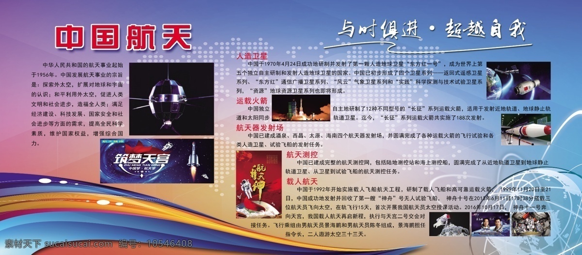 中国 科技 校园文化 中国科技 航天 卫星 蓝色背景 大气高端 文字介绍 分层