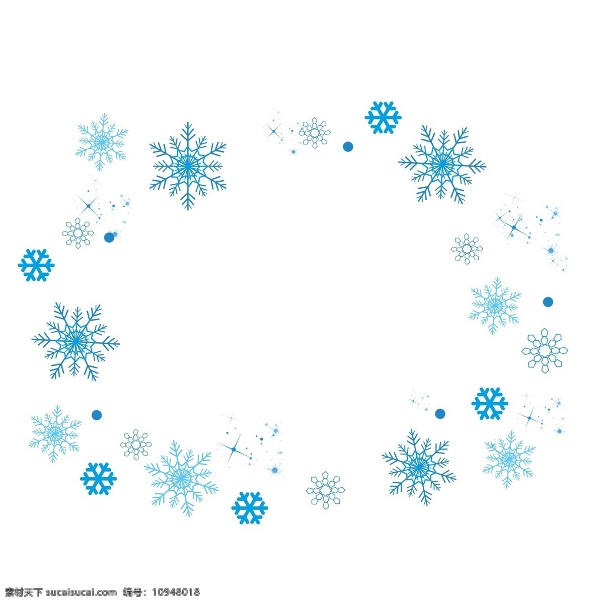 冬天 雪 手绘 飘 蓝色 雪花 冬季 下雪 浪漫 装饰 飘雪