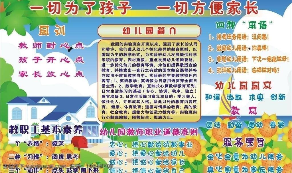 幼儿园 一切 为了 孩子 宣传展板 展板 展板模板 一切为了孩子 矢量 其他展板设计