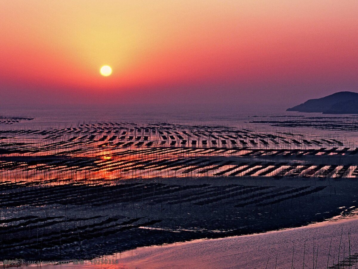 日出 海边 海滩 沙滩 早晨 自然风景 自然景观 psd源文件