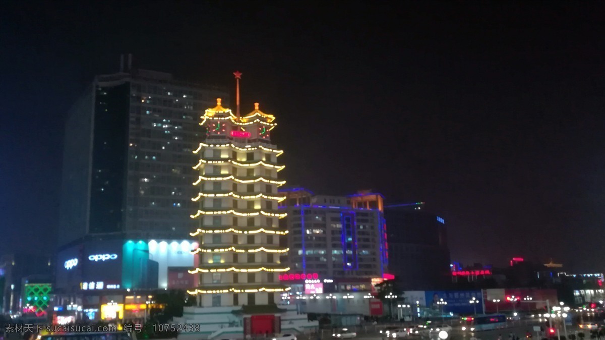 二七塔 郑州 城市 夜景 灯光 建筑园林 建筑摄影