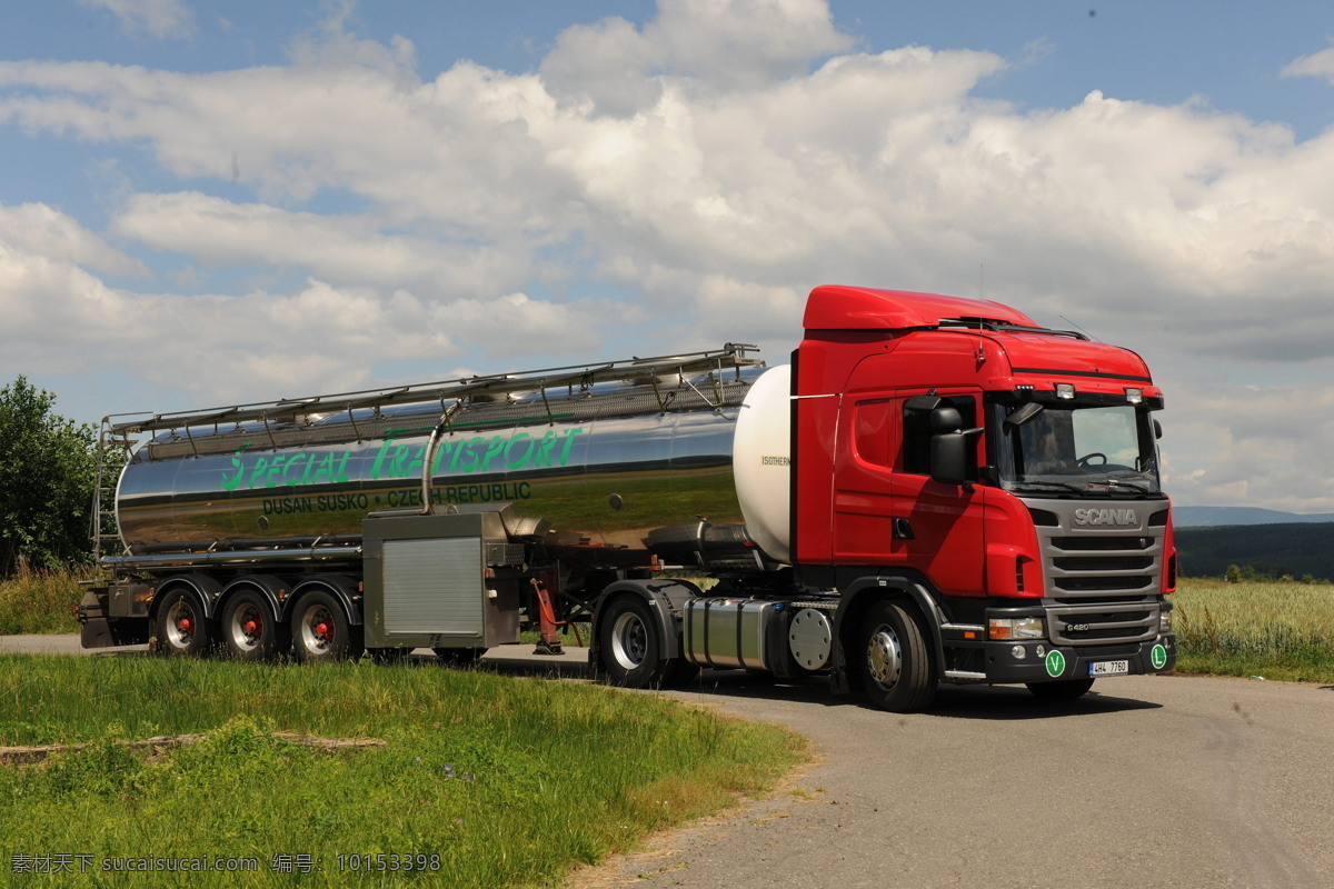 斯堪尼亚 槽罐车 重卡 大车头 加长型车身 柴油发动机 大马力 高吨位 货物搬运 运输工具 载重卡车 瑞典生产制造 现代交通工具 交通工具 现代科技