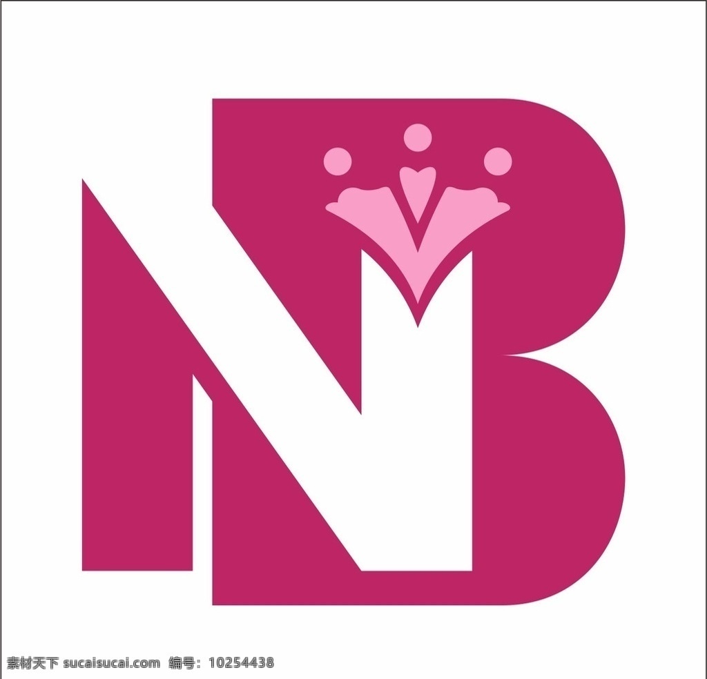 nb 字母 logo 钻石 标志 原创 标志图标 企业