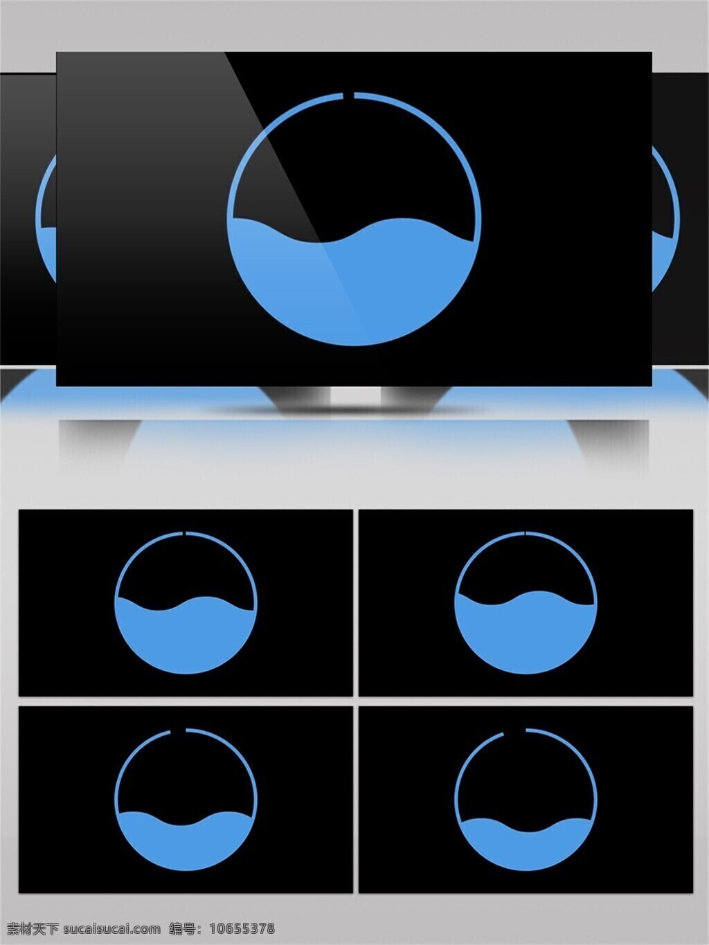 图形 形状 图案 变化 视频 蓝色 圆形 运动 动画 动态 图形素材