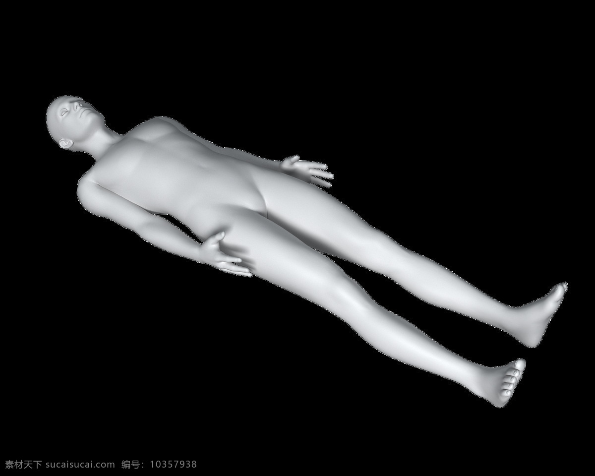 3d人体 3d人 躺着的人 医疗人物 人体模型 平躺