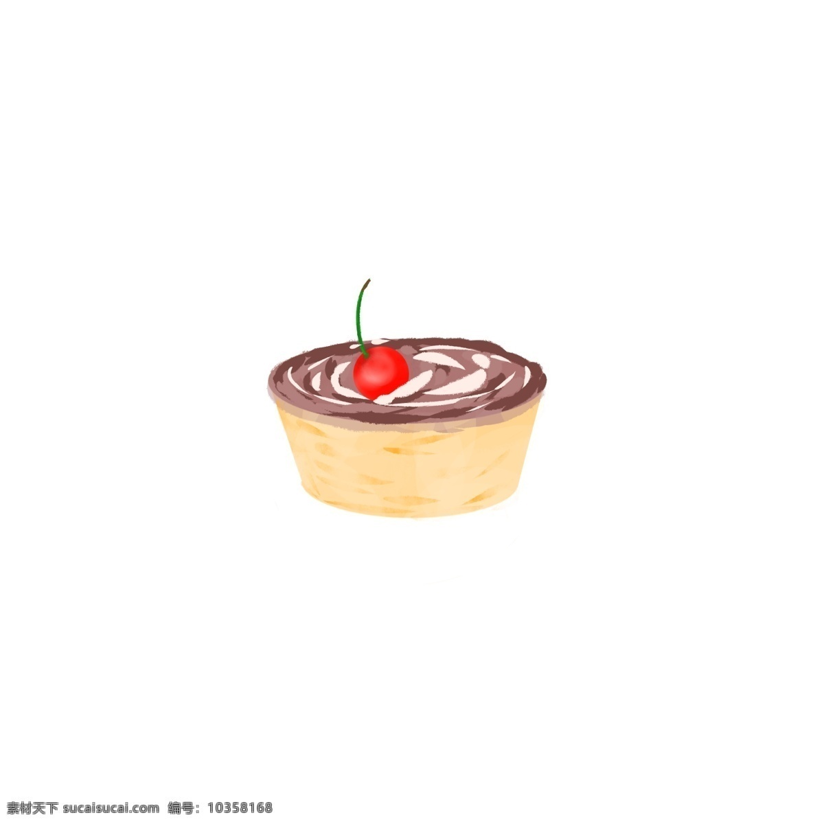 美食 蛋糕 甜点 卡通 白色 巧克力 樱桃