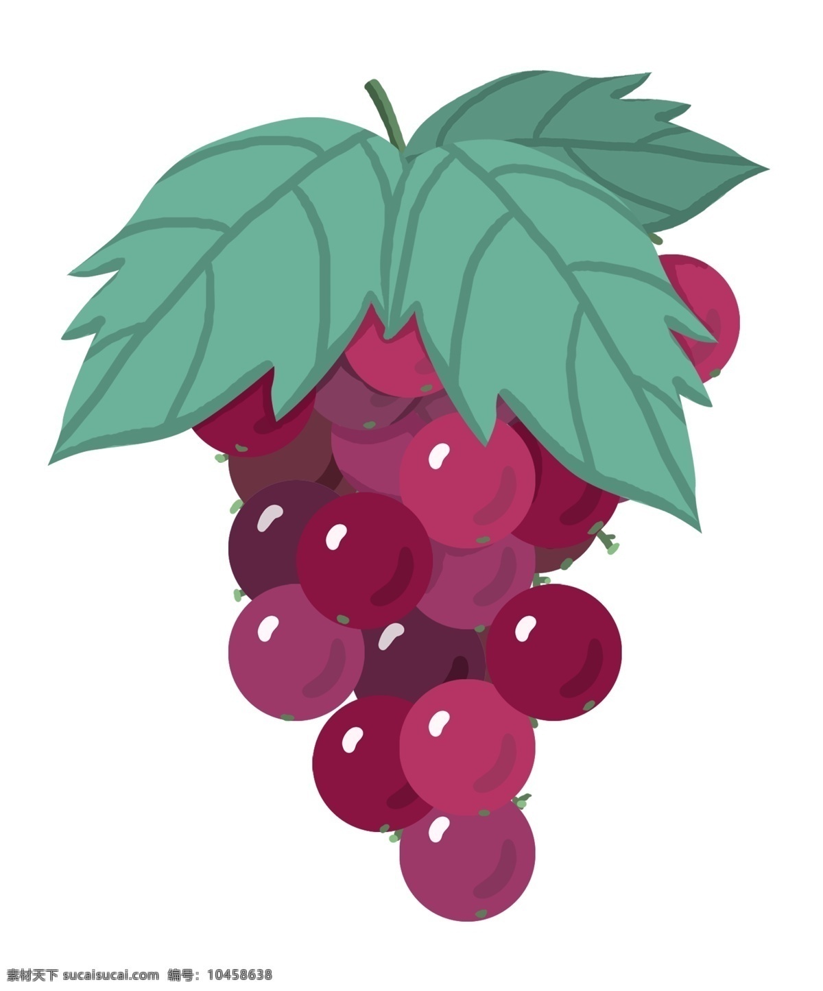 葡萄 免 抠 图 手绘葡萄 卡通葡萄 水果 手绘水果 一串葡萄 叶子 葡萄叶子 png免抠图