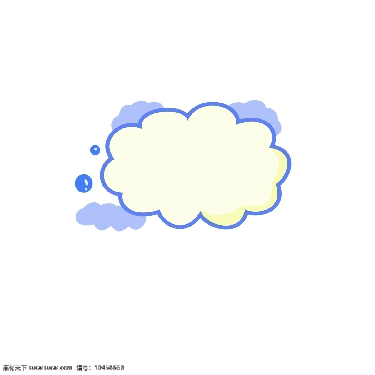 白色 云朵 蓝色 边框 装饰 白色云朵 蓝色云朵 对话框 聊天框 装饰框 花朵边框 创意装饰 简洁大方