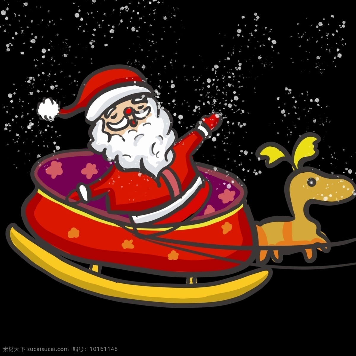诞 卡通 手绘 圣诞老人 小车 车 圣诞节 圣诞节快乐 过节日 西方节日 西方传统节日 卡通手绘风 暖色系 手绘人物