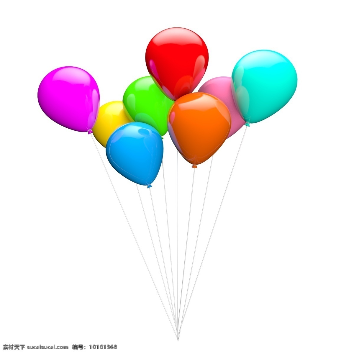 c4d 彩色 漂浮 气球 氢气球 节日 喜庆