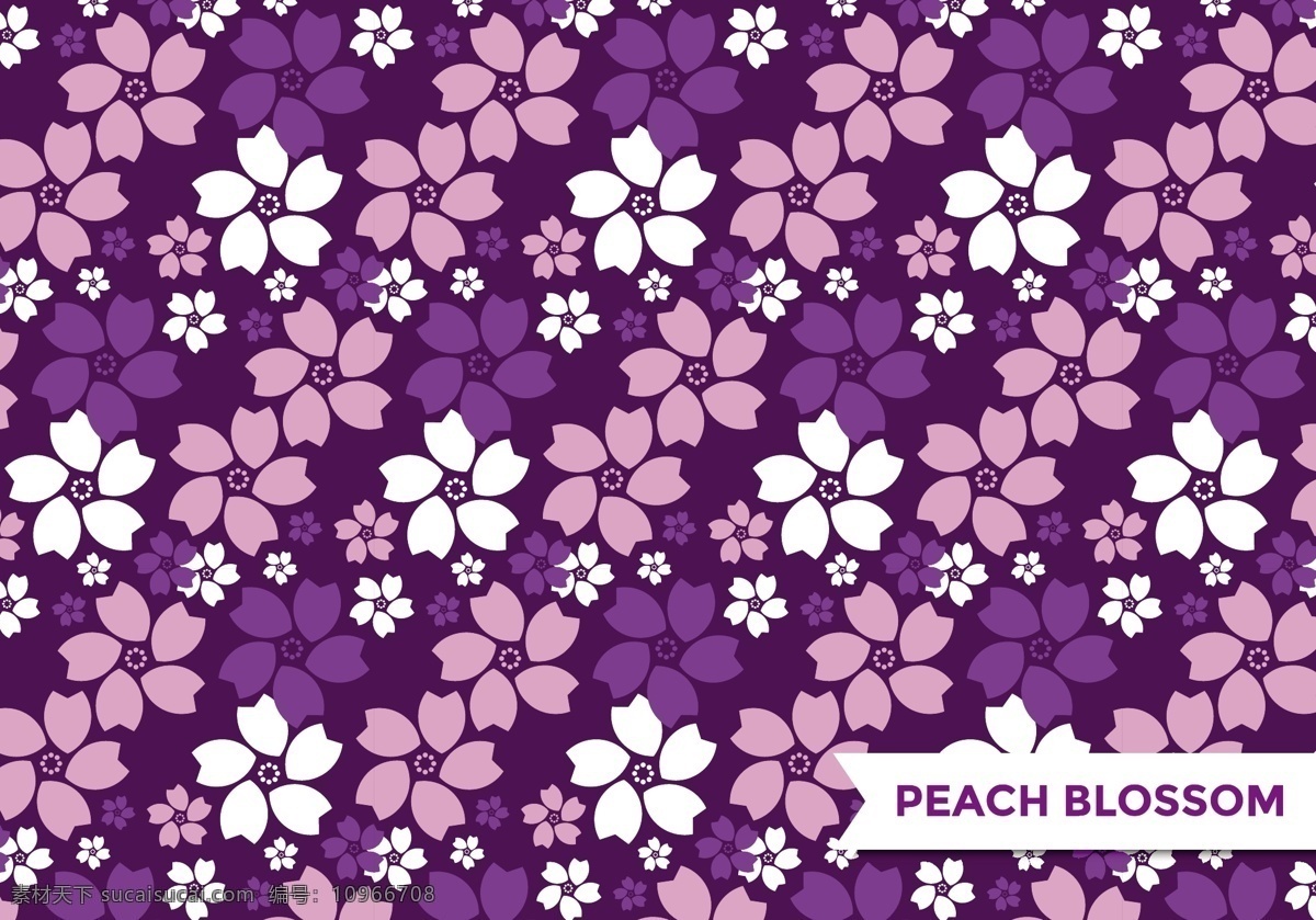 紫色 桃花 图案 矢量 盛开 花 中国 背景 的设计 自然 之美 元素 艺术 装饰 无缝 花卉 传统 亚洲 花瓣 日本 东方