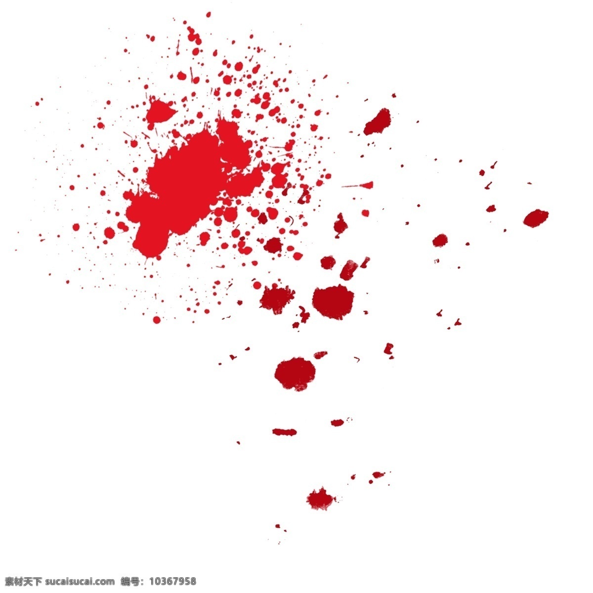 红色 血迹 痕迹 元素 泼墨 抽象 装饰 血 滴 污渍 载体 血滴 喷溅 血痕 笔刷 水彩