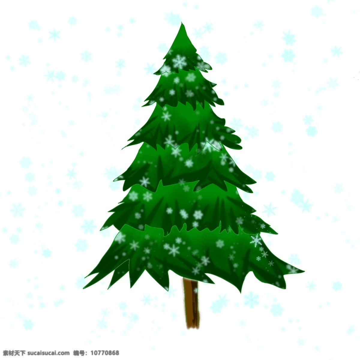 原创 圣诞节 平安 树 圣诞树 雪花 元素 平安树