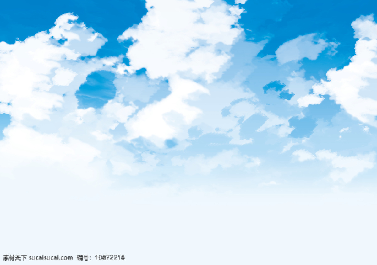 天空 蓝天 云彩 云朵 清爽 手绘 cg 插画 动漫动画 风景漫画