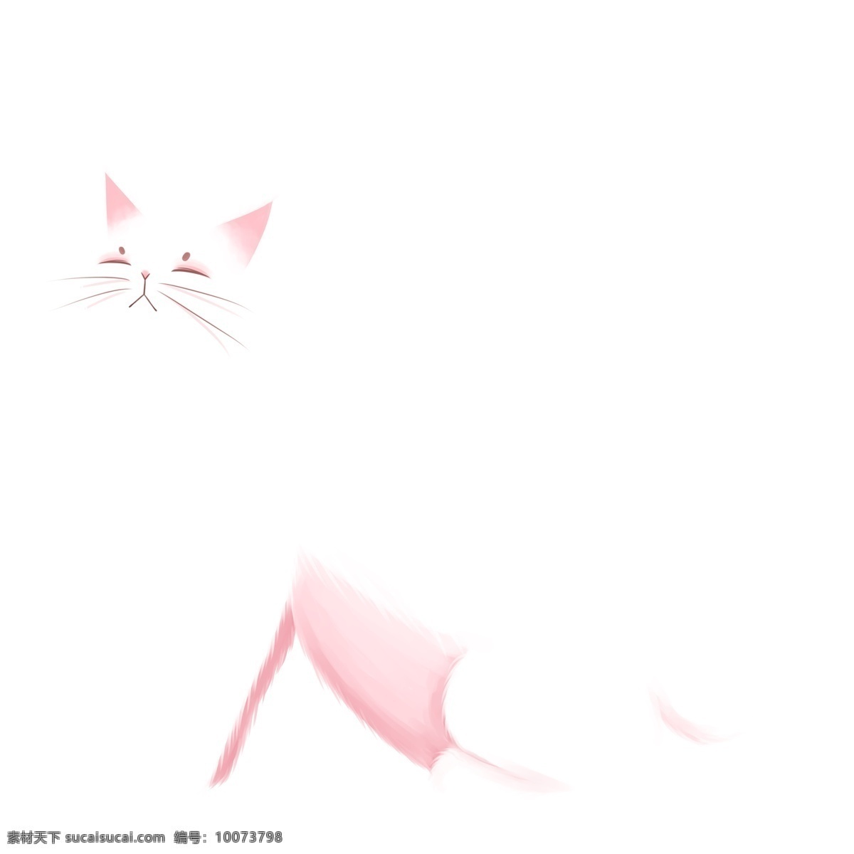 宠物 可爱 小猫 元素 猫咪 水彩 插画 卡通 透明素材 动物 装饰图案