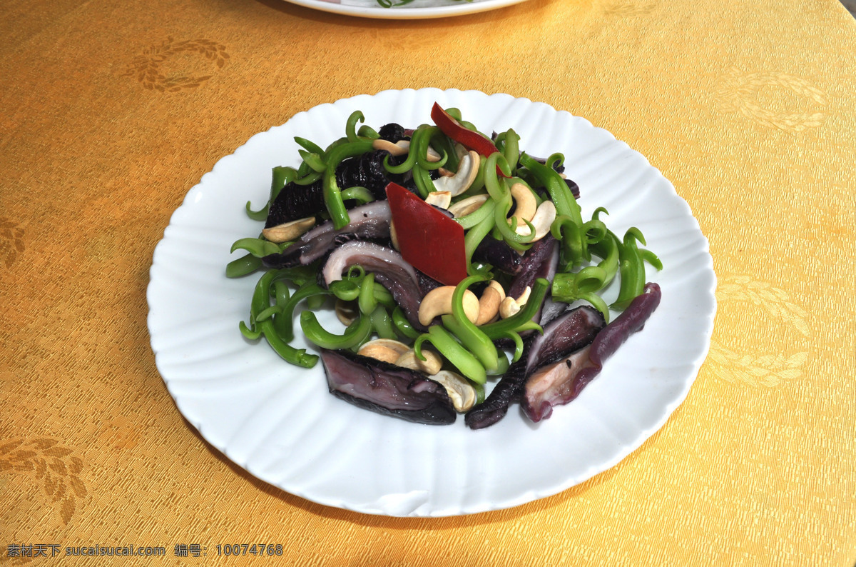 芥兰炒参海菇 芥兰 参海菇 腰豆 粤菜 美食 菜式 传统美食 餐饮美食