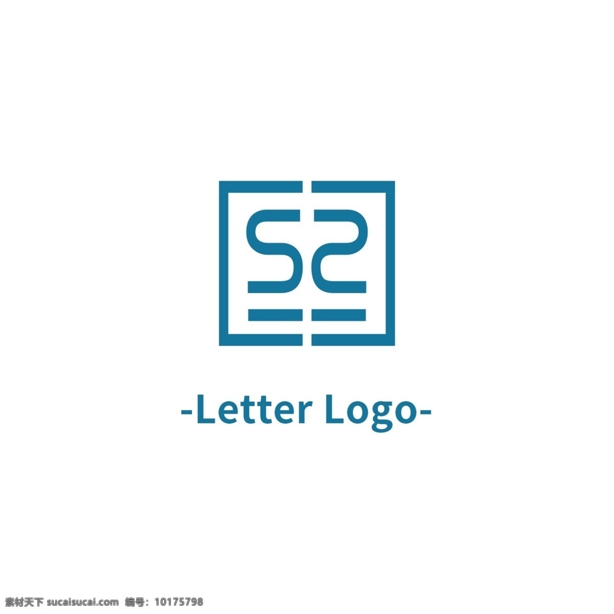 es 字母 logo 标志 行业标识 e s 蓝色 矩形 简约