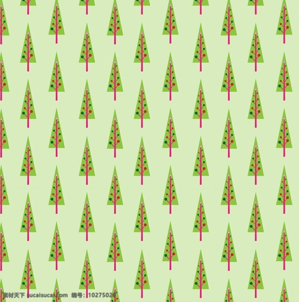 卡通 绿色 可爱 小树 壁纸 礼品包装设计 墙纸贴图 圣诞节 装饰背景 装饰图案