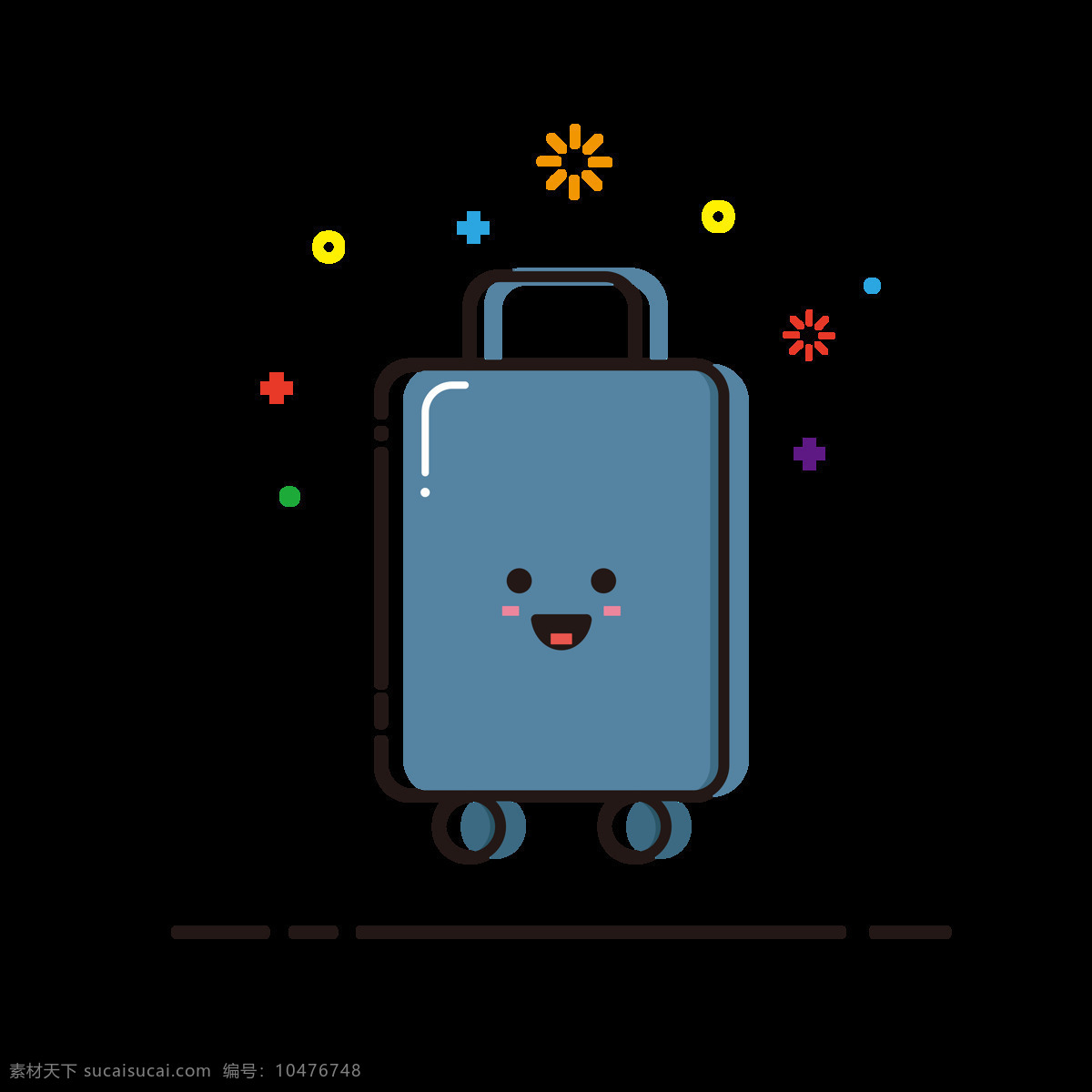 行李箱 mbe 卡通 可爱 矢量 生活用品 元素