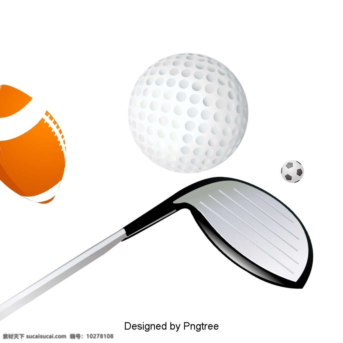 卡通 运动 健身器材 球类 游戏 棒球 高尔夫 健身 设备 工具 健康